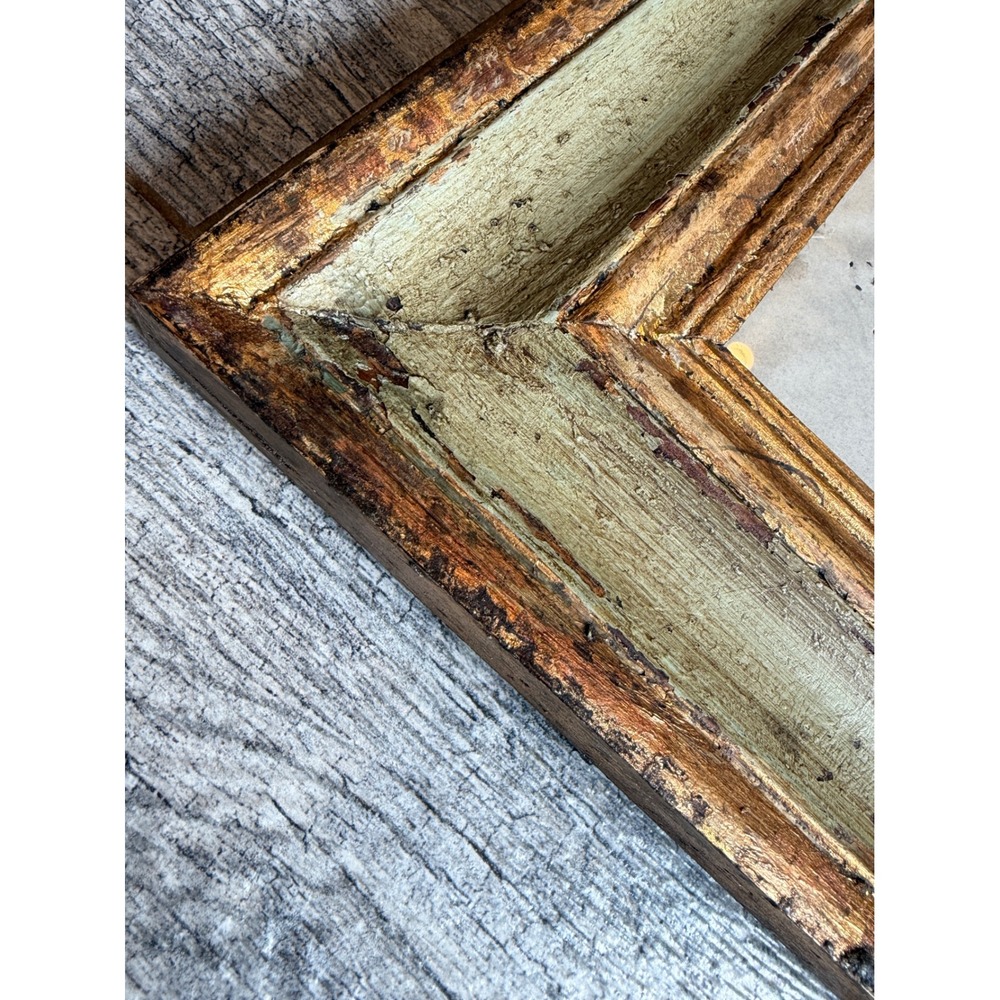 Picture Frame 4 x 6 Sage Green Gold Distressed Antique Style Frame Photo Holder - Picture 2 of 9
